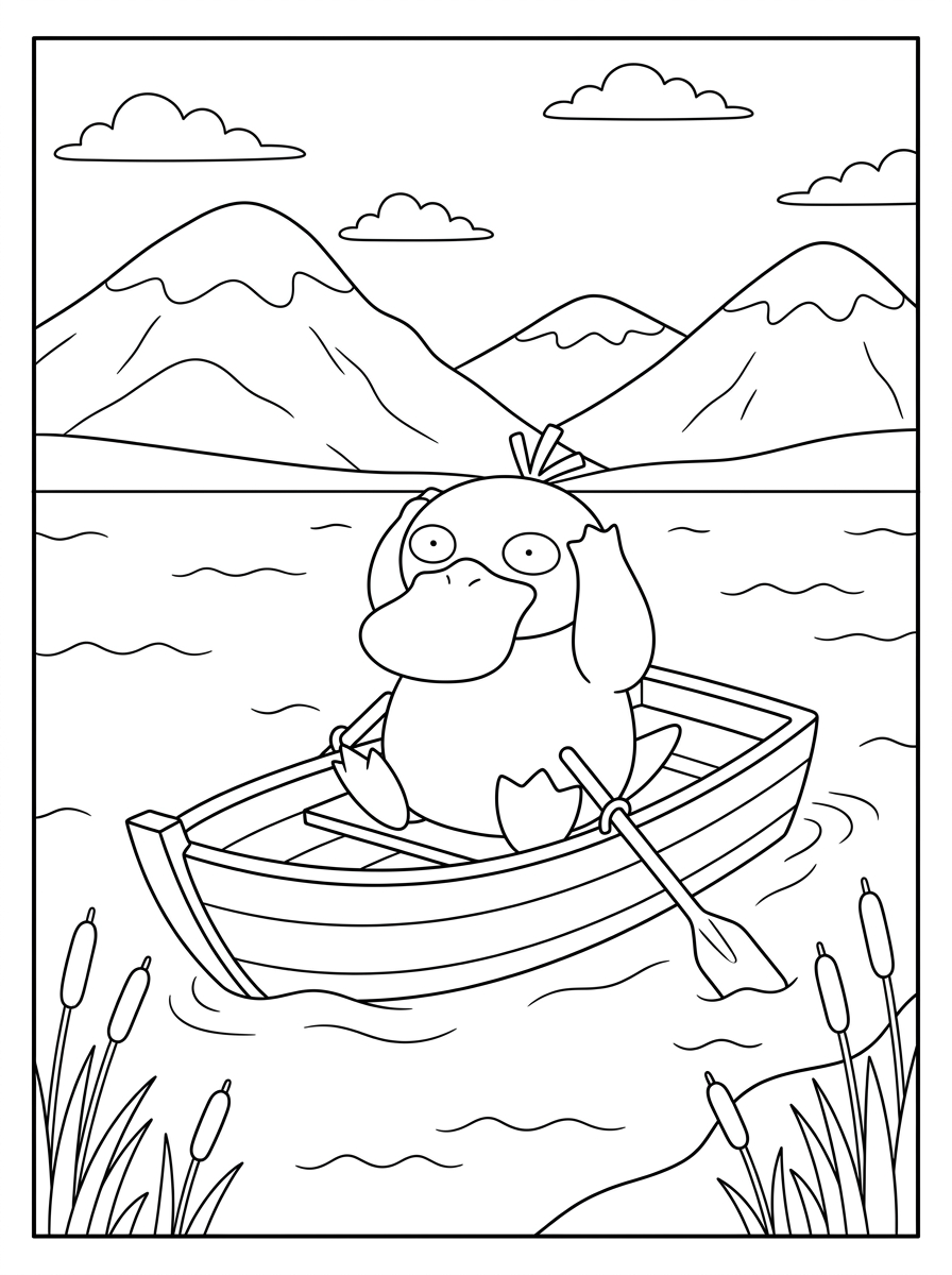Psyduck omalovánky zdarma