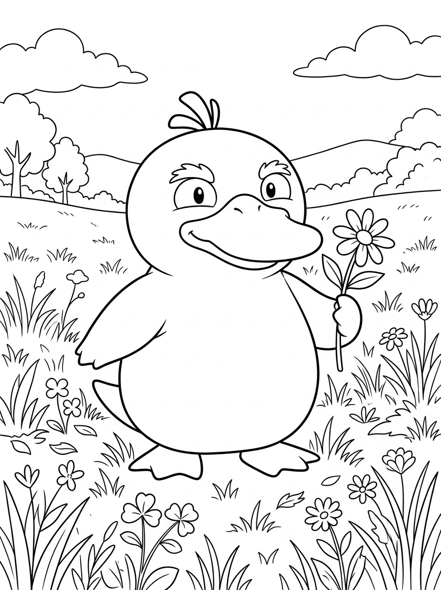 Psyduck omalovánky zdarma 1