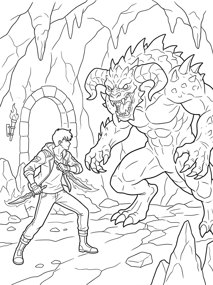 Solo Leveling coloring pages to print