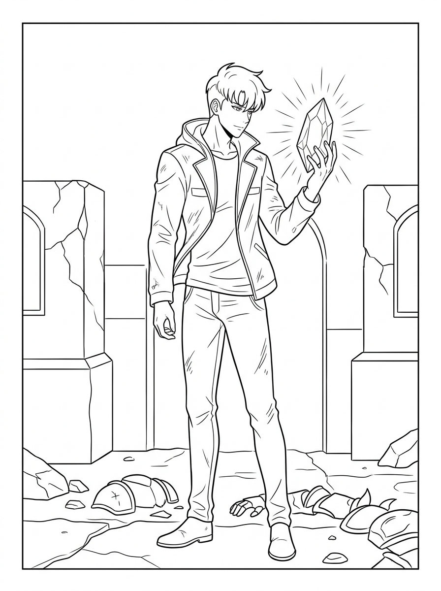free Solo Leveling coloring pages pdf