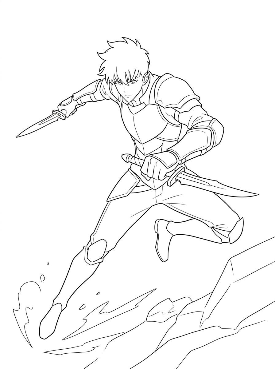 free Solo Leveling tree coloring pages