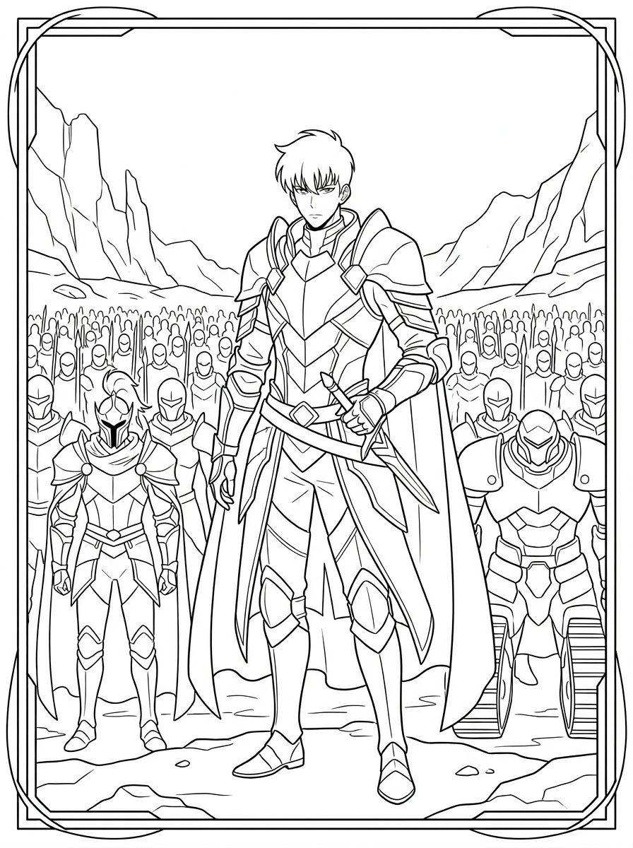 preschool Solo Leveling coloring pages