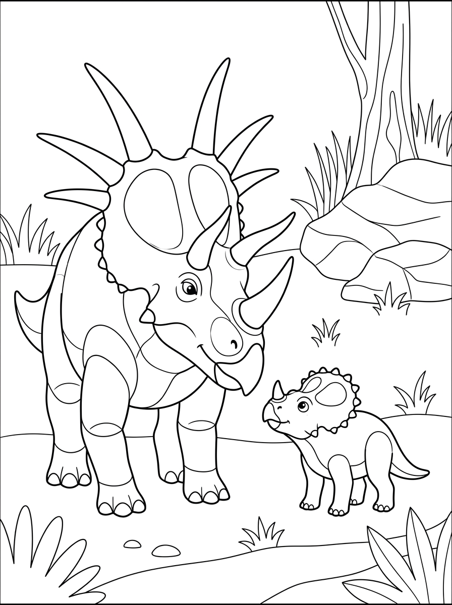 Planșe de colorat cu stiracozaur 2 Planșe de colorat cu Stiracosaurus Grinch