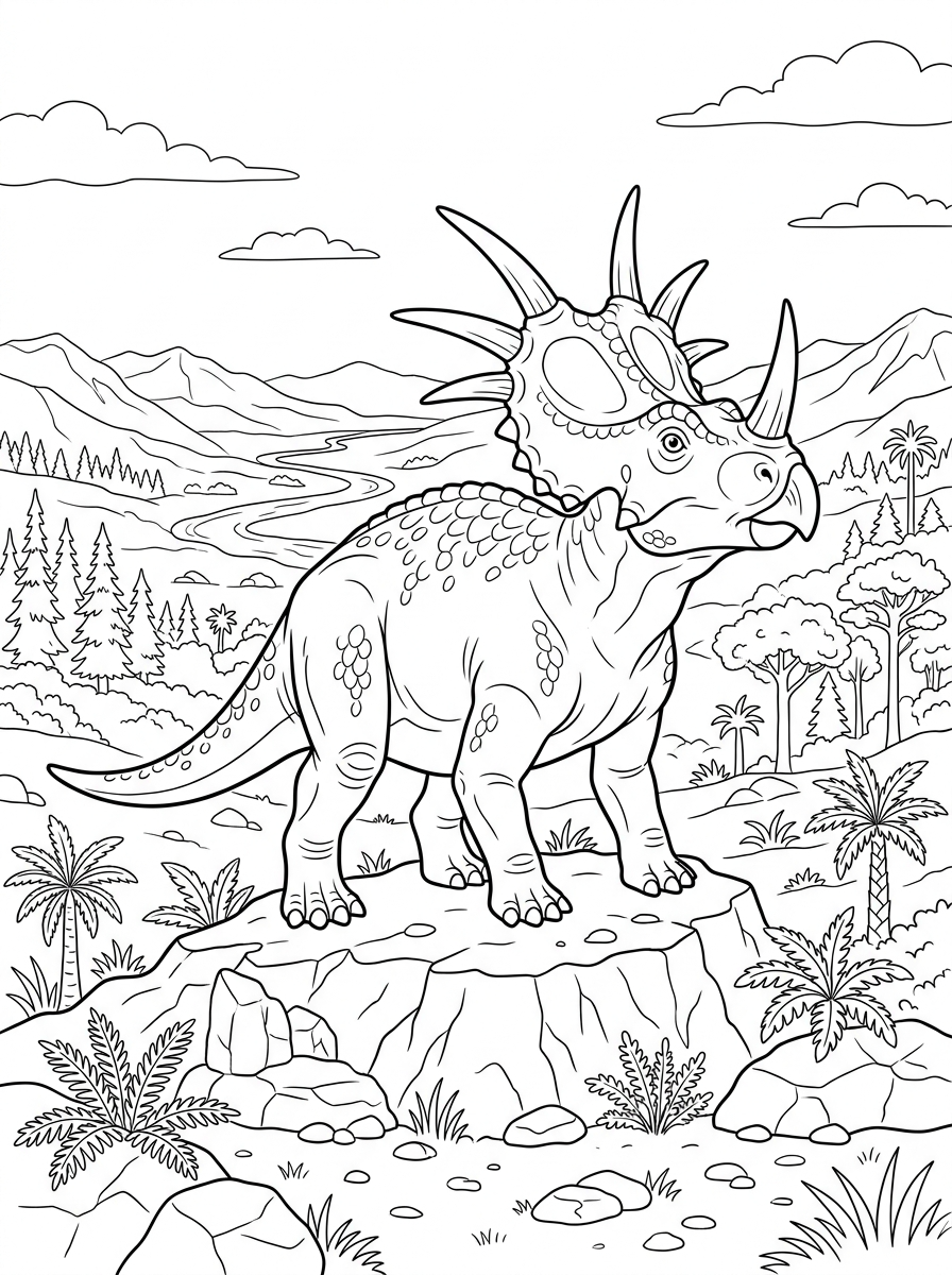 Planșe de colorat cu stiracozaur 14 Planșe de colorat cu Grinch drăguțul Styracosaurus