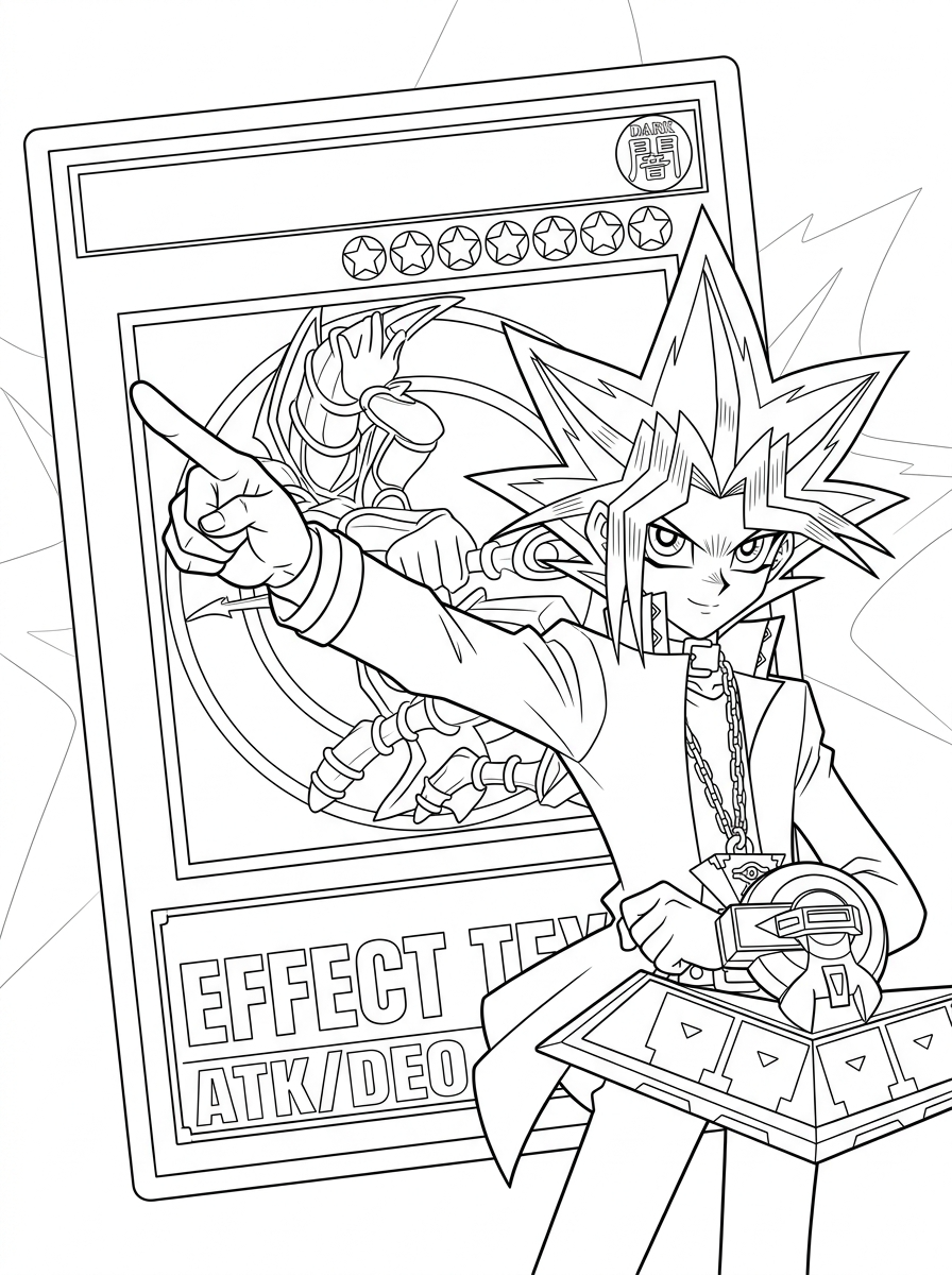 Yu-Gi-Oh Coloring Pages 12 Yu Gi Oh coloring pages for adults easy