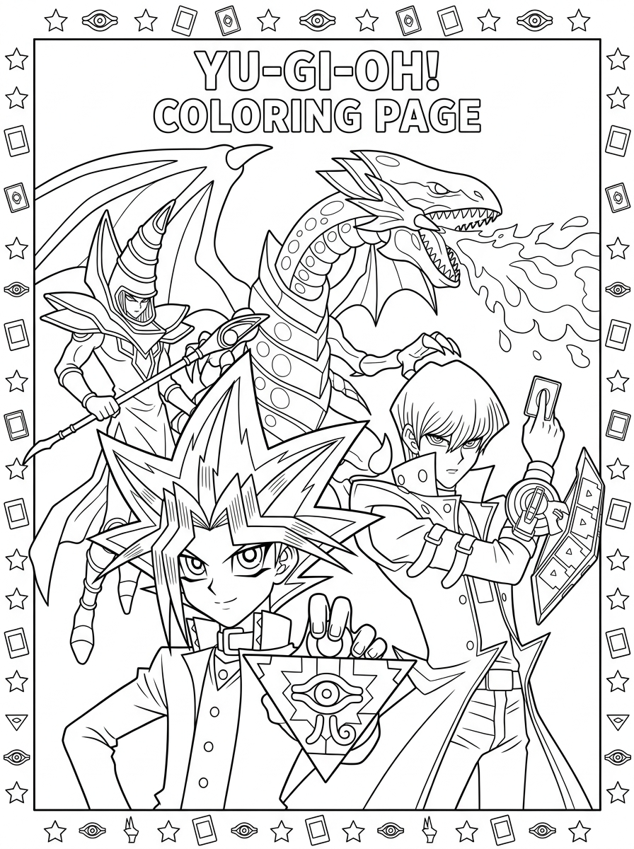 Yu-Gi-Oh Coloring Pages 13 Yu Gi Oh coloring pages easy 1