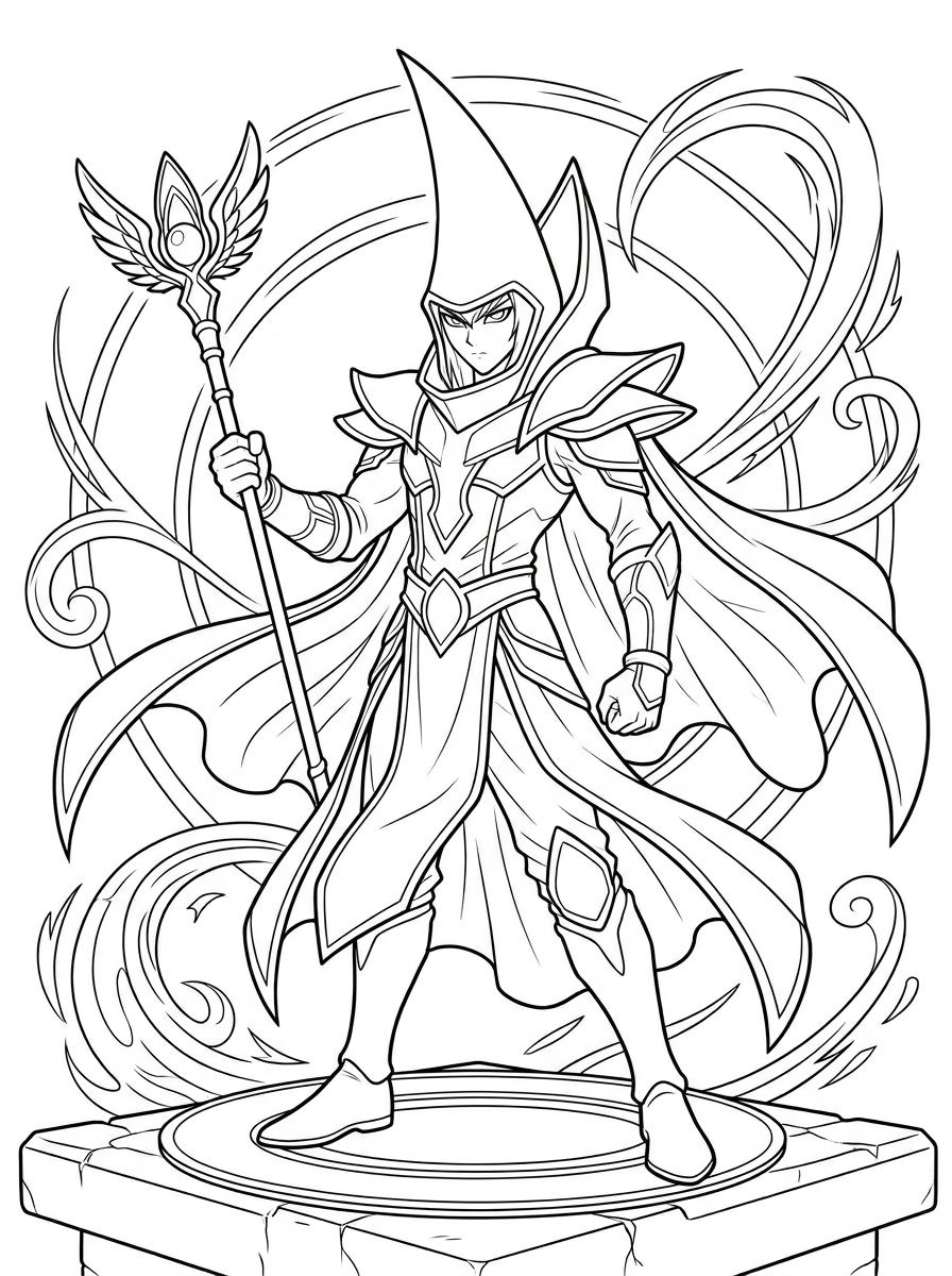 Yu-Gi-Oh Coloring Pages 4 coloring pages for kids Yu Gi Oh