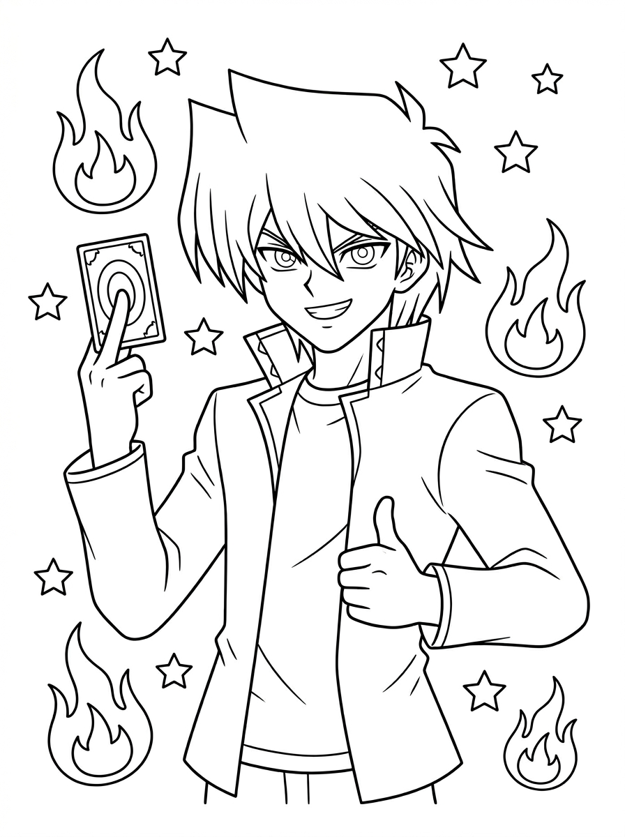 Yu-Gi-Oh Coloring Pages 6 free Yu Gi Oh coloring pages