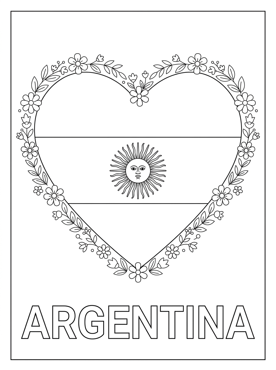 Ausmalbilder der argentinischen Flagge 22 Ausmalbilder der argentinischen Flagge zum Ausdrucken (kostenlos)