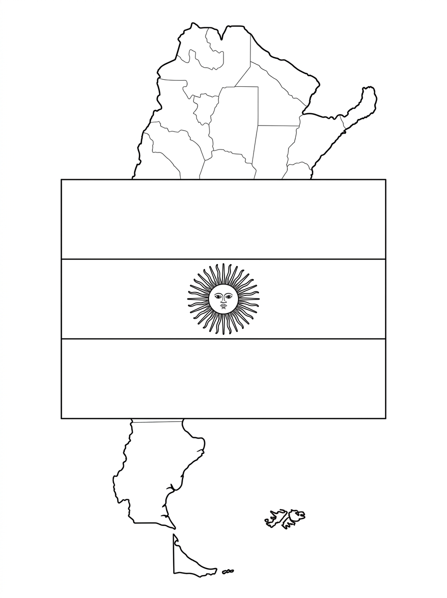 Ausmalbilder der argentinischen Flagge 8 niedliche Ausmalbilder der argentinischen Flagge