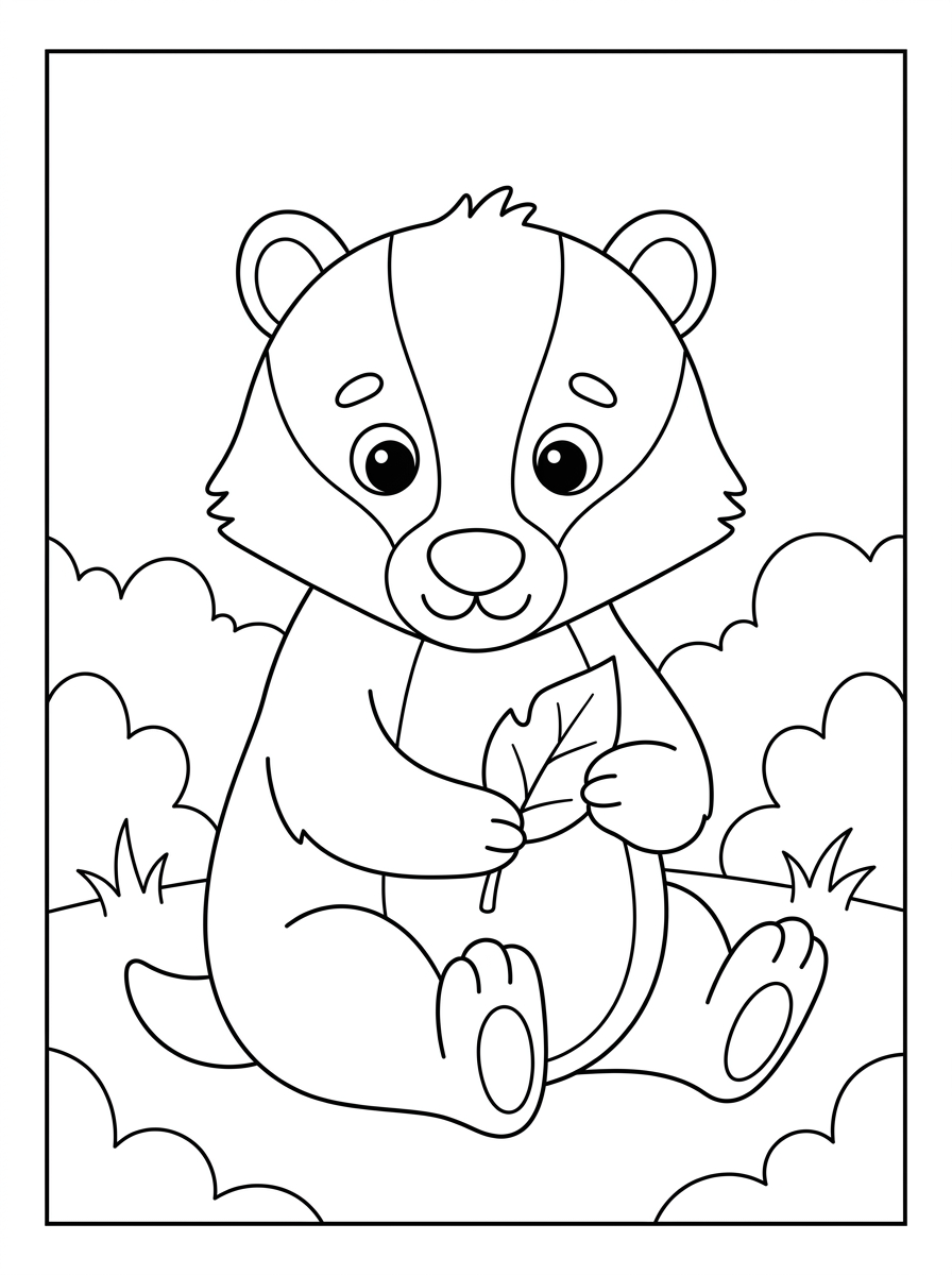 Badger Coloring Pages 11 Badger coloring book pages