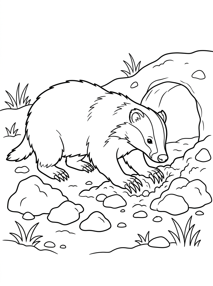 Badger Coloring Pages 13 Badger coloring pages free printable