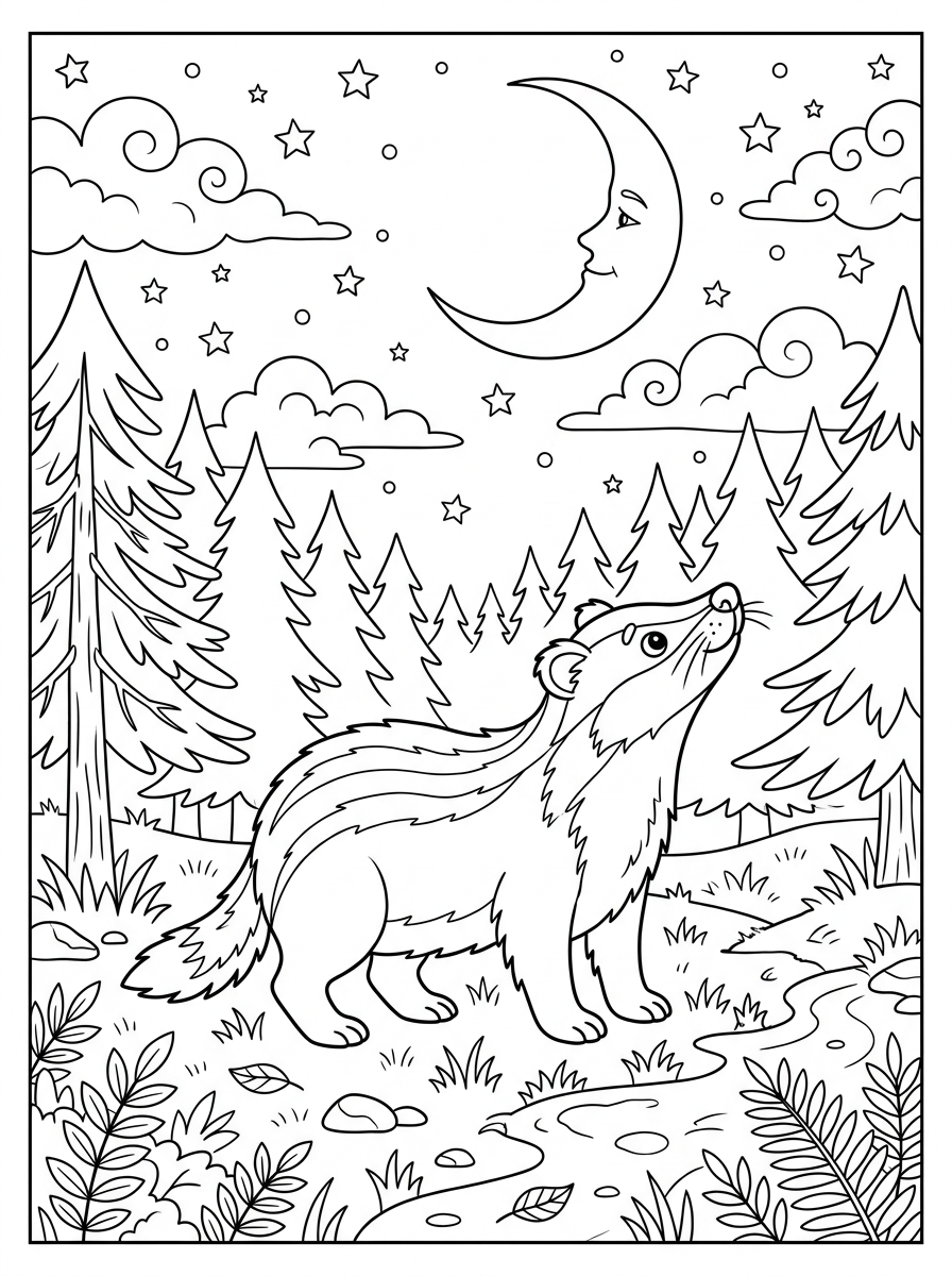 Badger Coloring Pages 17 Badger coloring pages to print 1