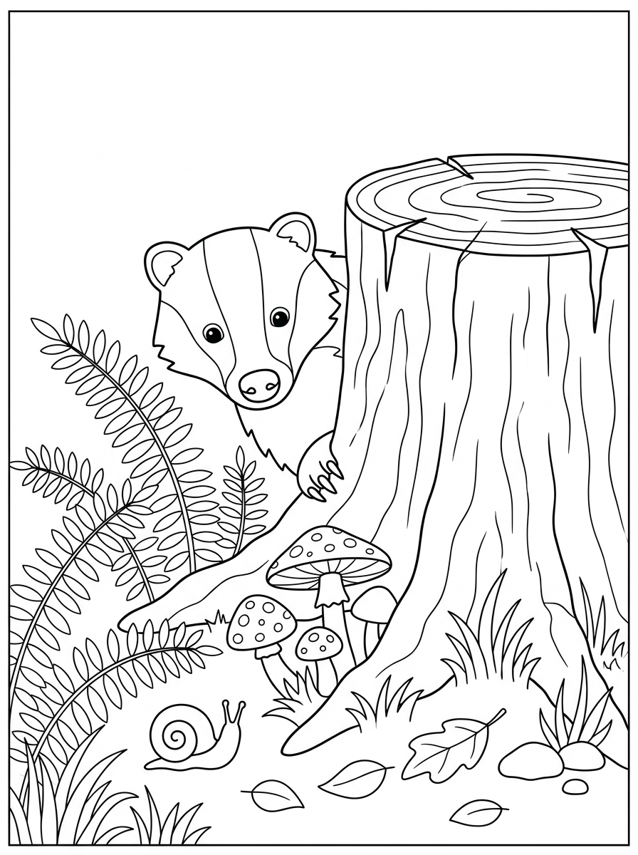 Badger Coloring Pages 18 fun Badger coloring pages