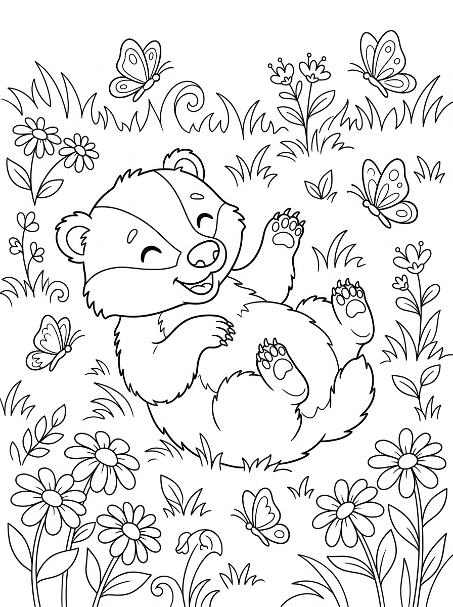 Badger Coloring Pages 3 free coloring pages Badger