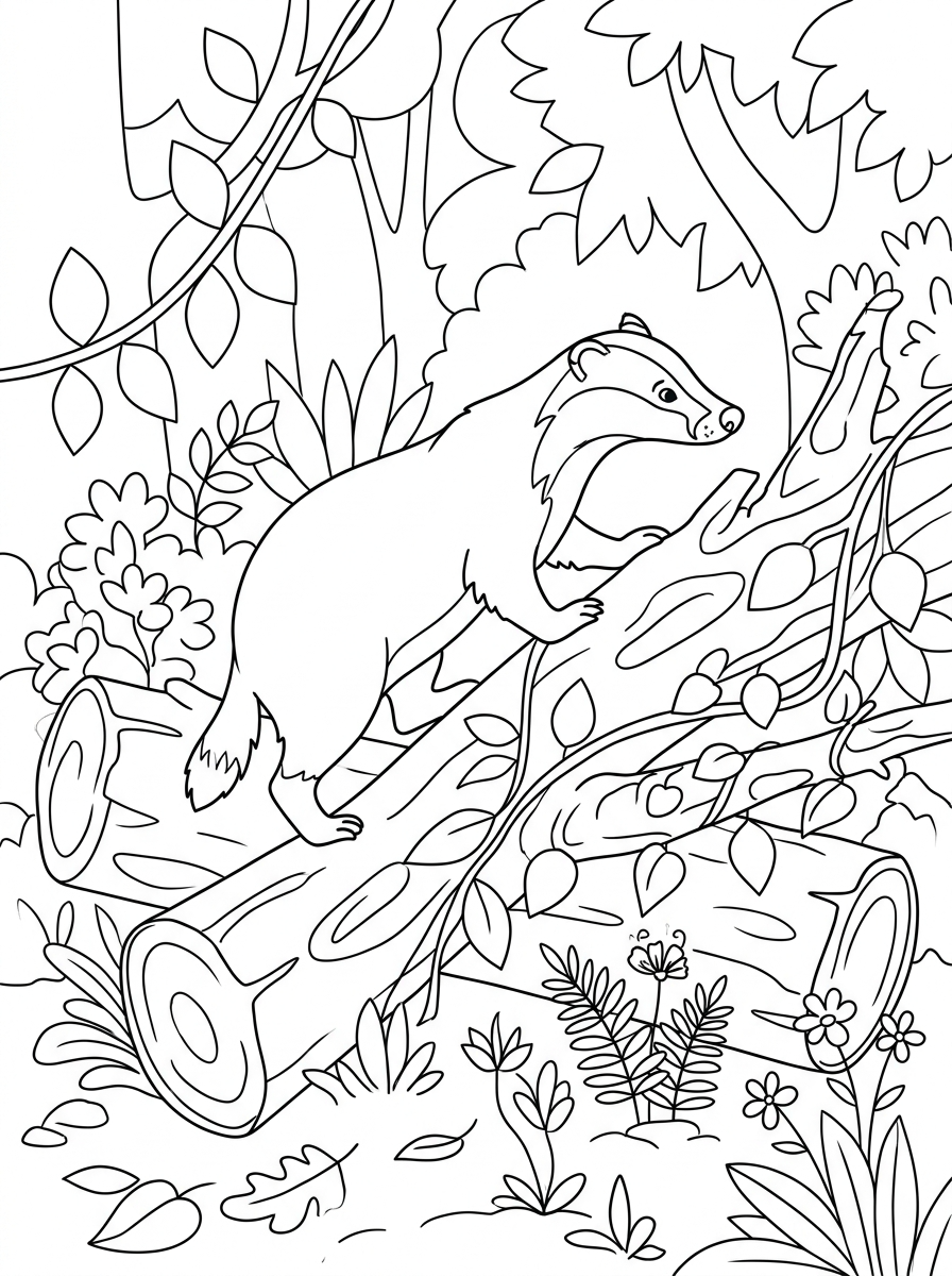 Badger Coloring Pages 5 Badger free coloring pages