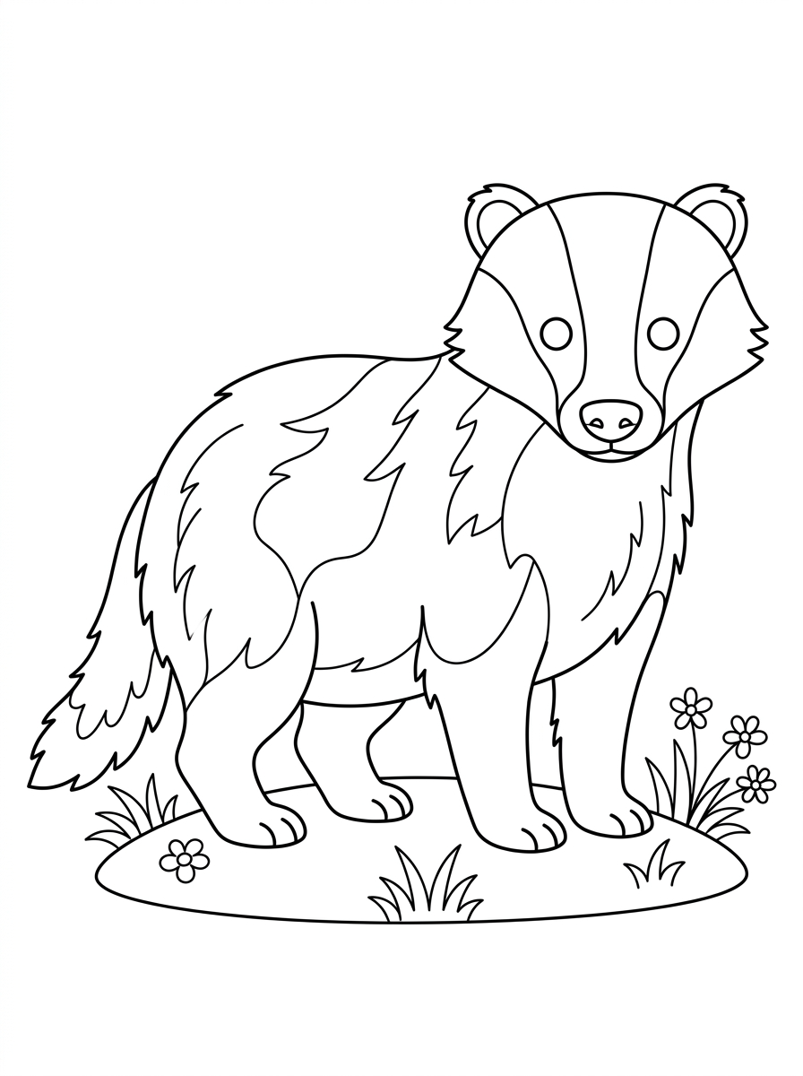 Badger Coloring Pages 7 detailed Badger coloring pages