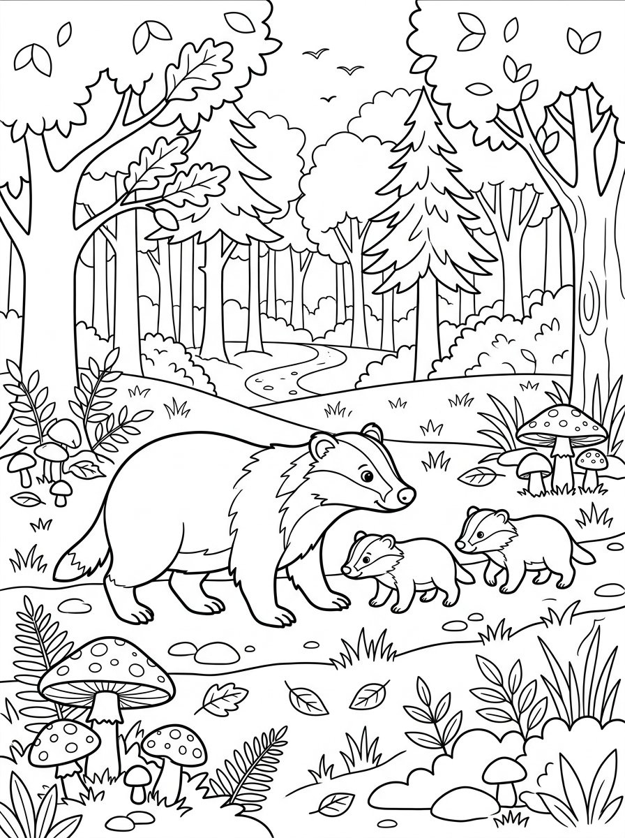 Badger Coloring Pages 9 Badger free coloring pages 1