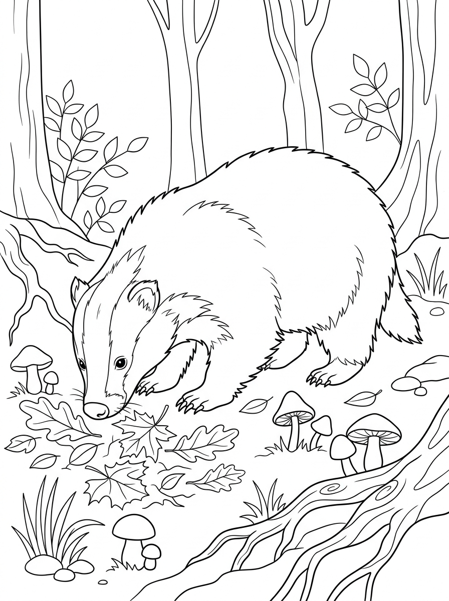 Badger Coloring Pages 10 Badger free coloring pages 2