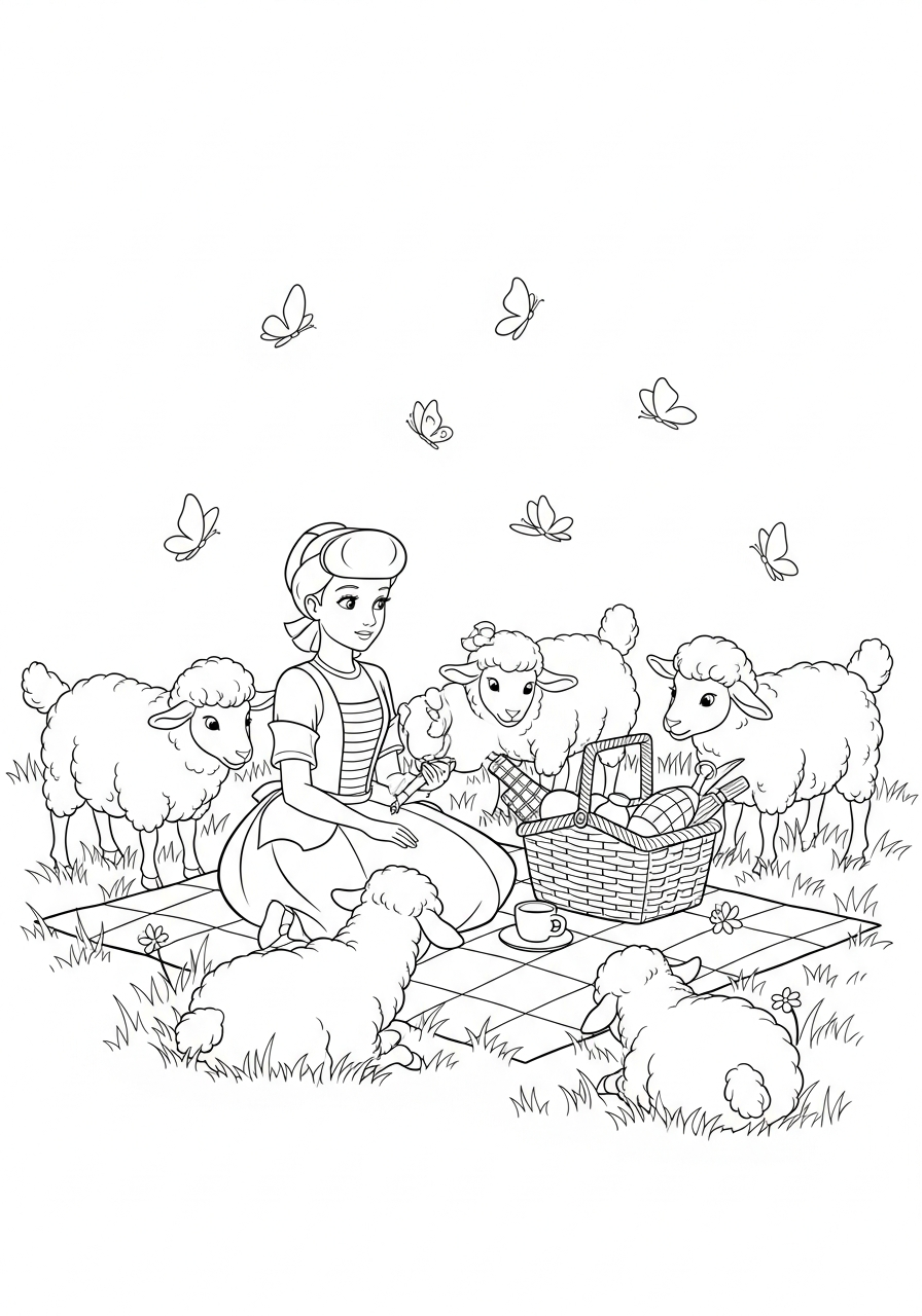 Bo Peep Coloring Pages 11 Bo Peep coloring pages for preschoolers