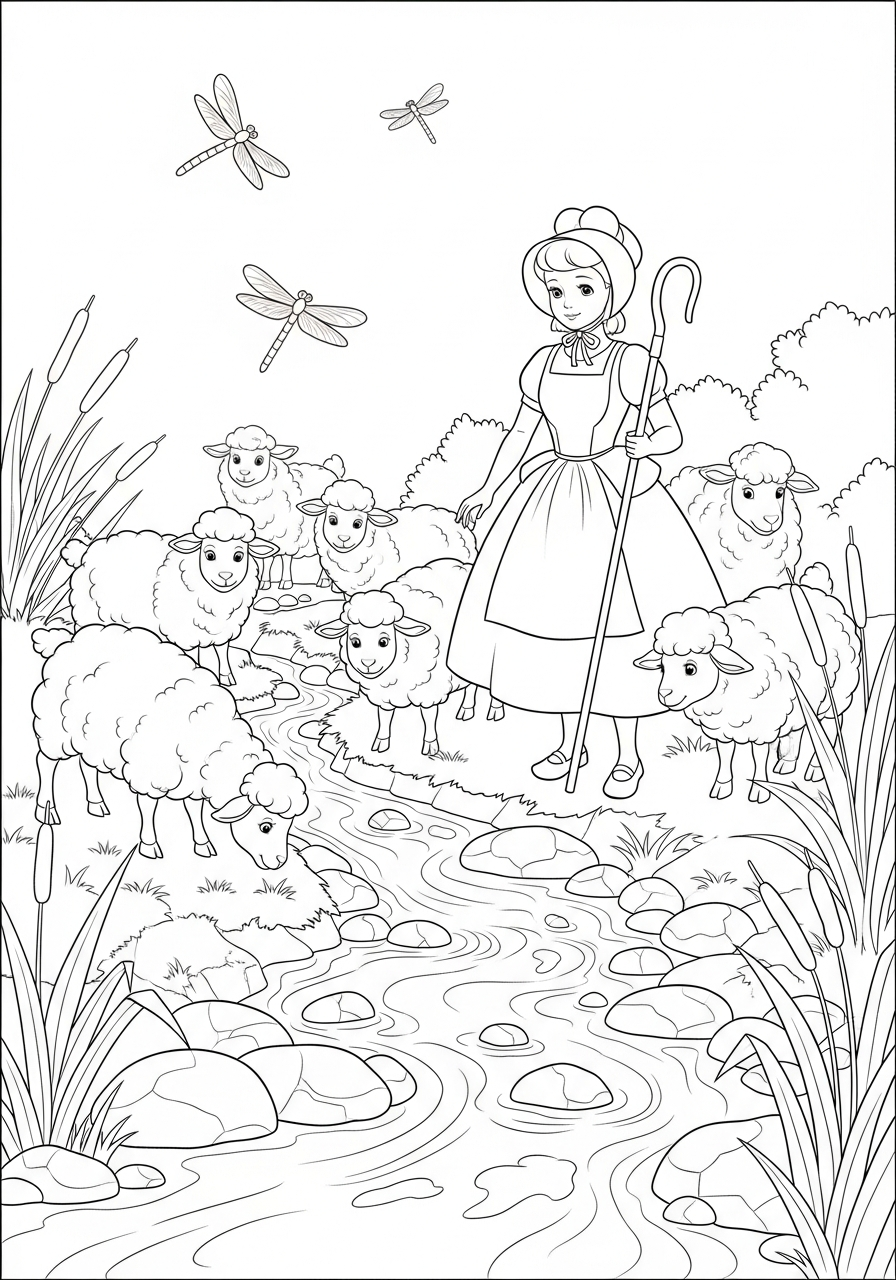 Bo Peep Coloring Pages 13 free coloring pages Bo Peep