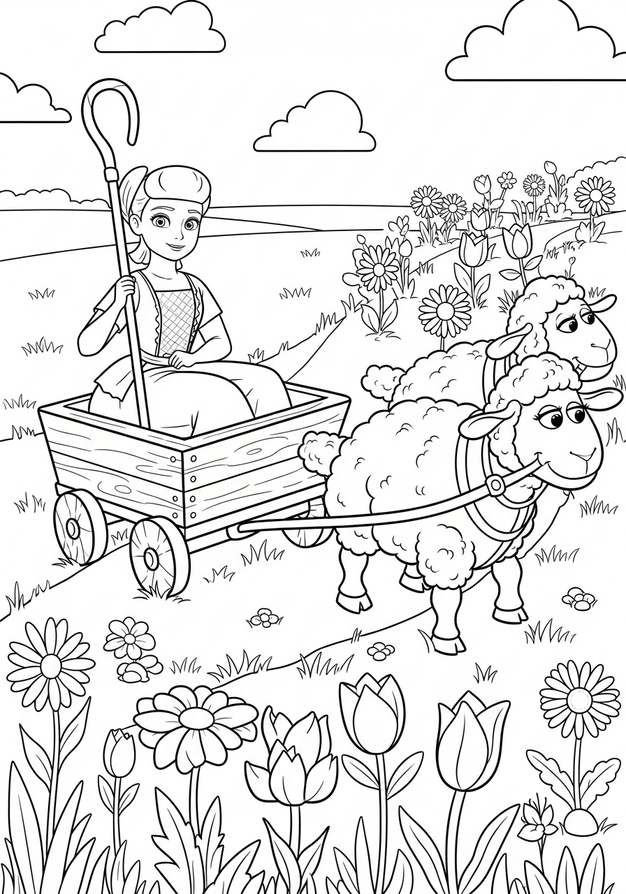 Bo Peep Coloring Pages 15 Bo Peep coloring pages pdf 1
