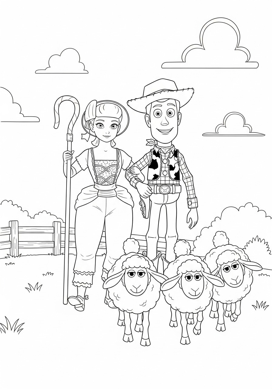 Bo Peep Coloring Pages 23 Bo Peep ornament coloring pages 1