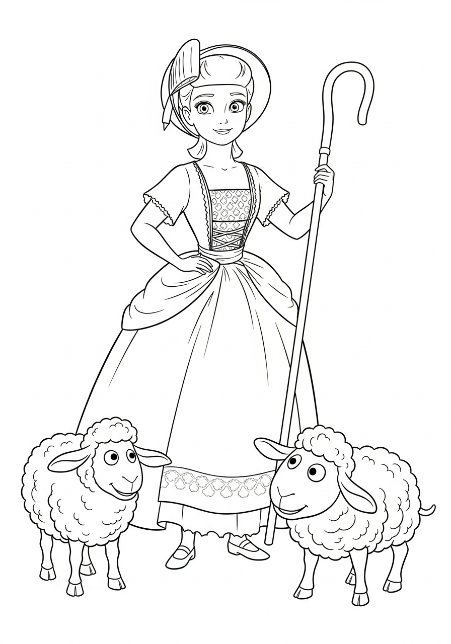 Bo Peep Coloring Pages 27 hard Bo Peep coloring pages