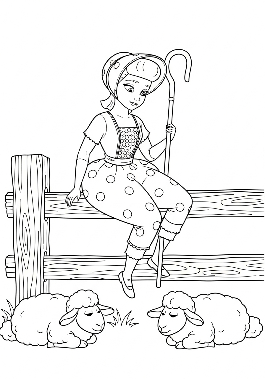 Bo Peep Coloring Pages 4 Bo Peep coloring pages pdf