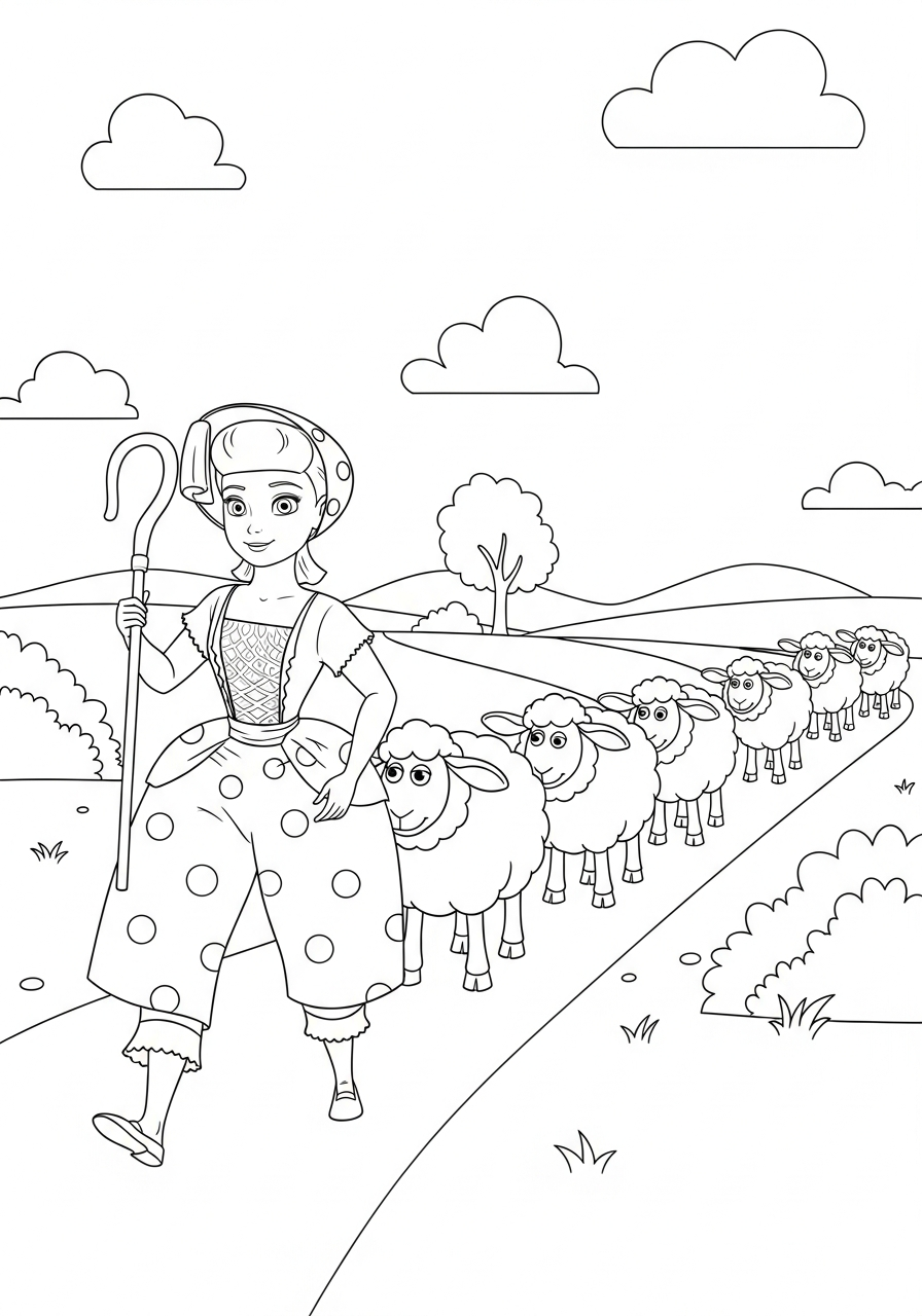 Bo Peep Coloring Pages 6 Bo Peep printable coloring pages