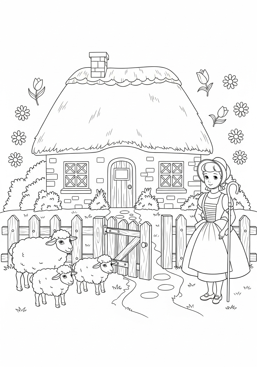 Bo Peep Coloring Pages 7 Bo Peep coloring pages for adults pdf