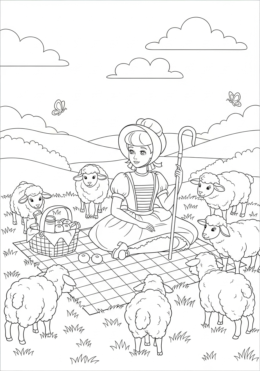 Bo Peep Coloring Pages 9 adult coloring pages Bo Peep