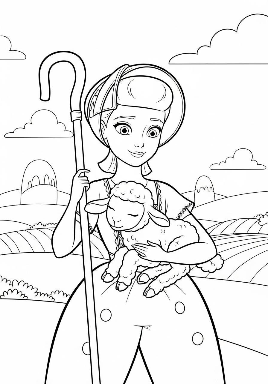 Bo Peep Coloring Pages 10 adult Bo Peep coloring pages