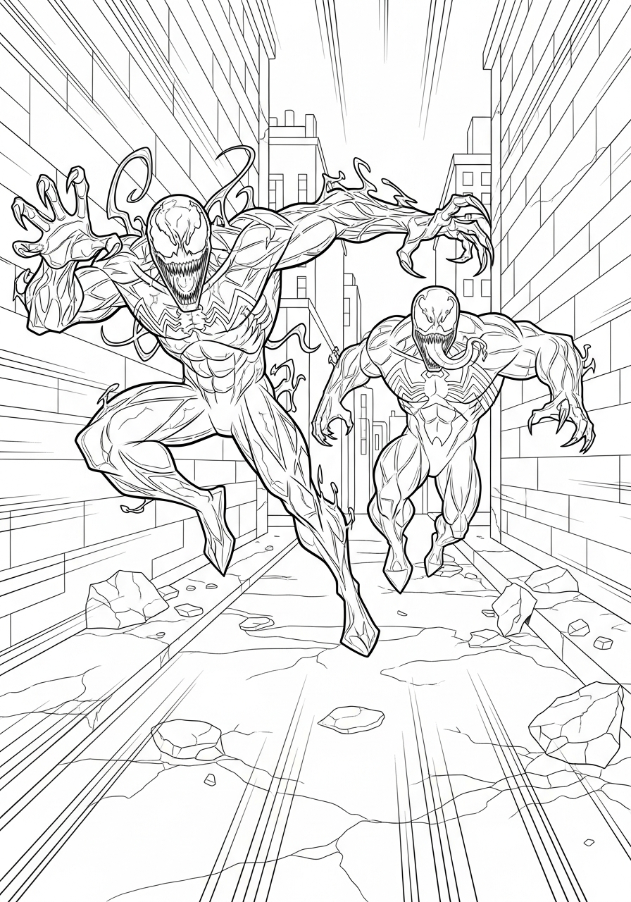 Carnage Coloring Pages 2 kawaii cute Carnage coloring pages