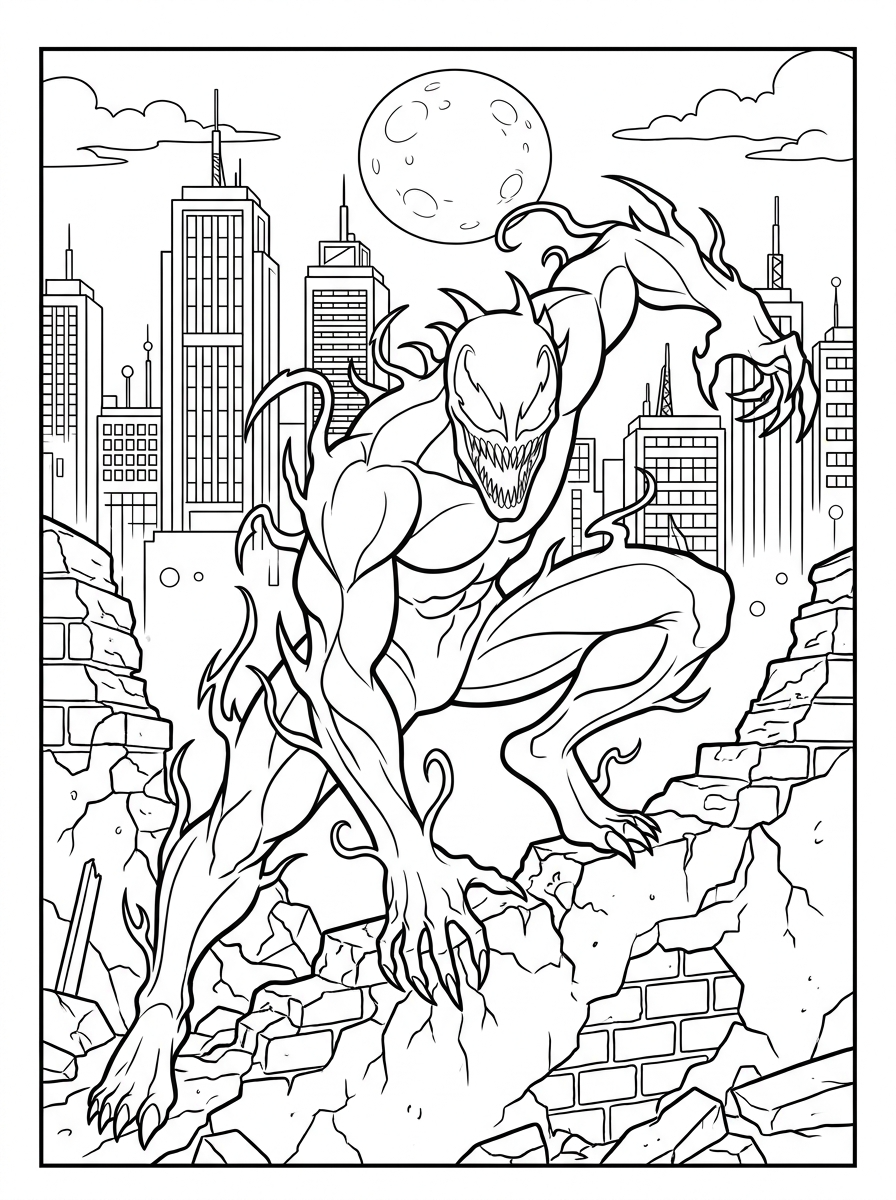 Carnage Coloring Pages 15 free Carnage printable coloring pages