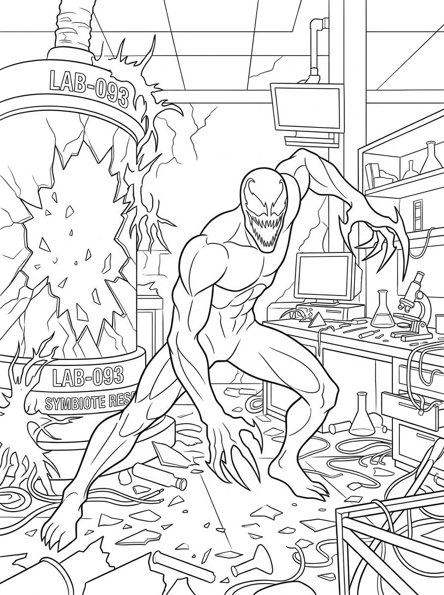 Carnage Coloring Pages 6 easy cute Carnage coloring pages