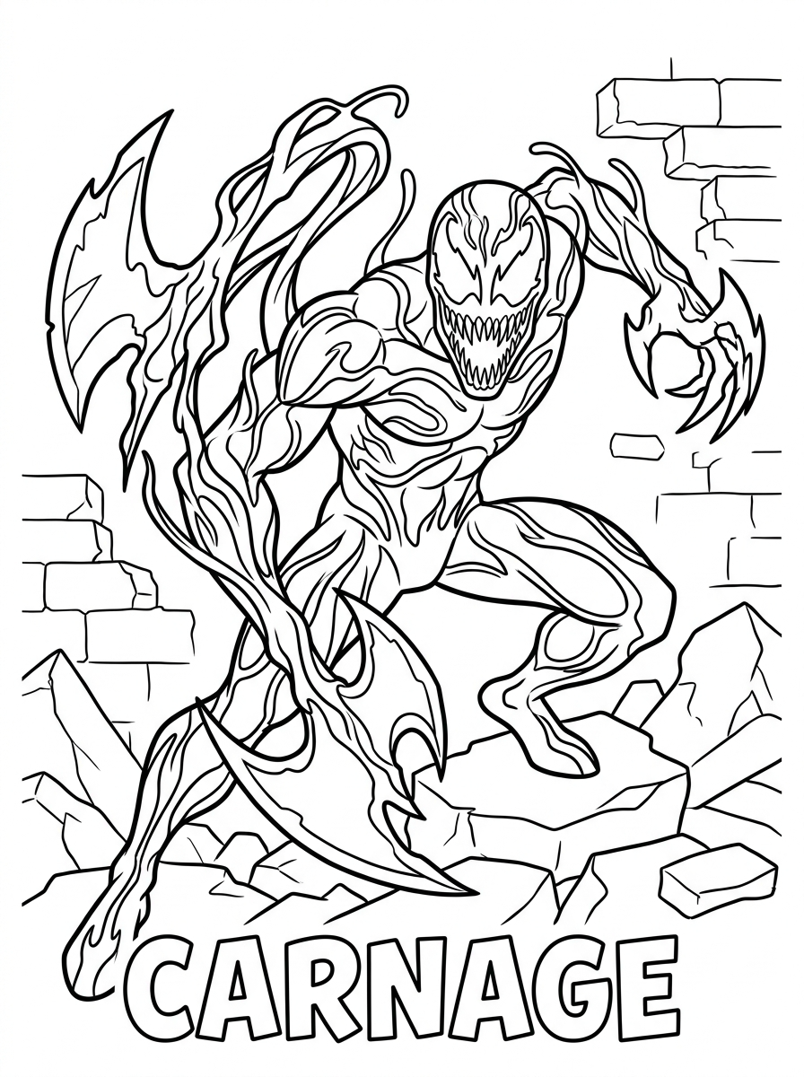Carnage Coloring Pages 7 Carnage free coloring pages