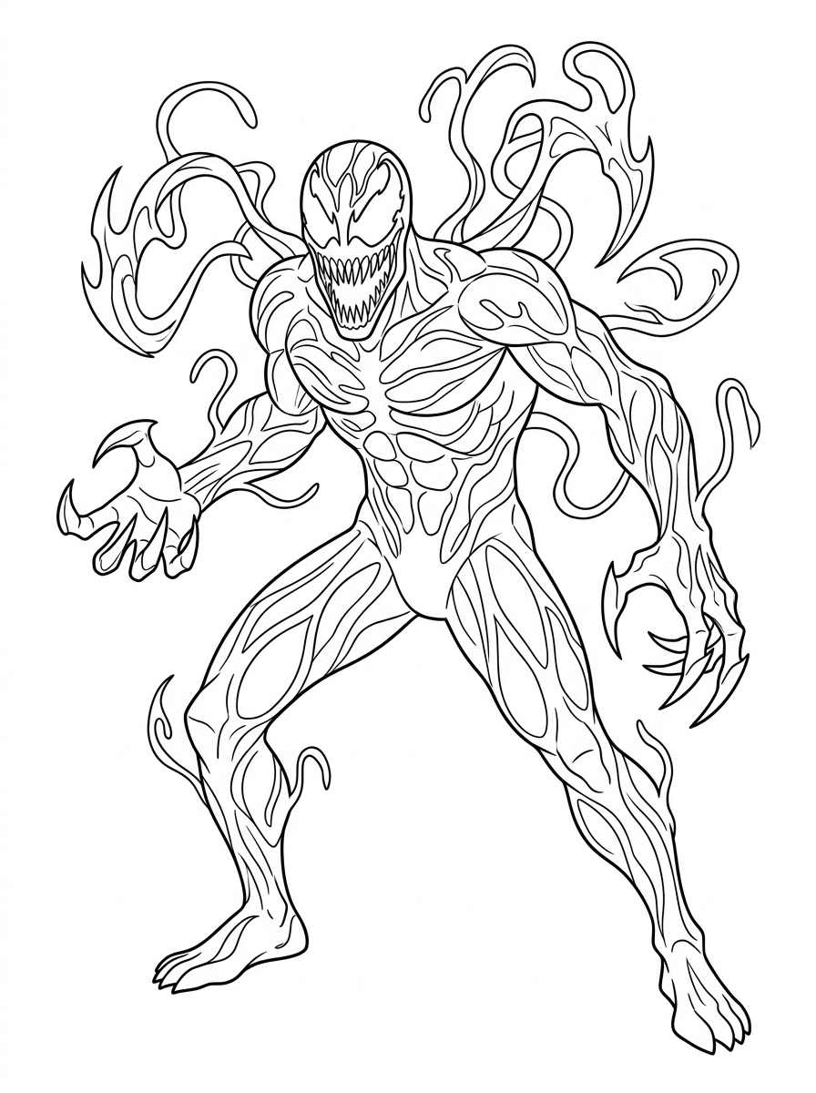 Carnage Coloring Pages 9 printable Carnage coloring pages for adults