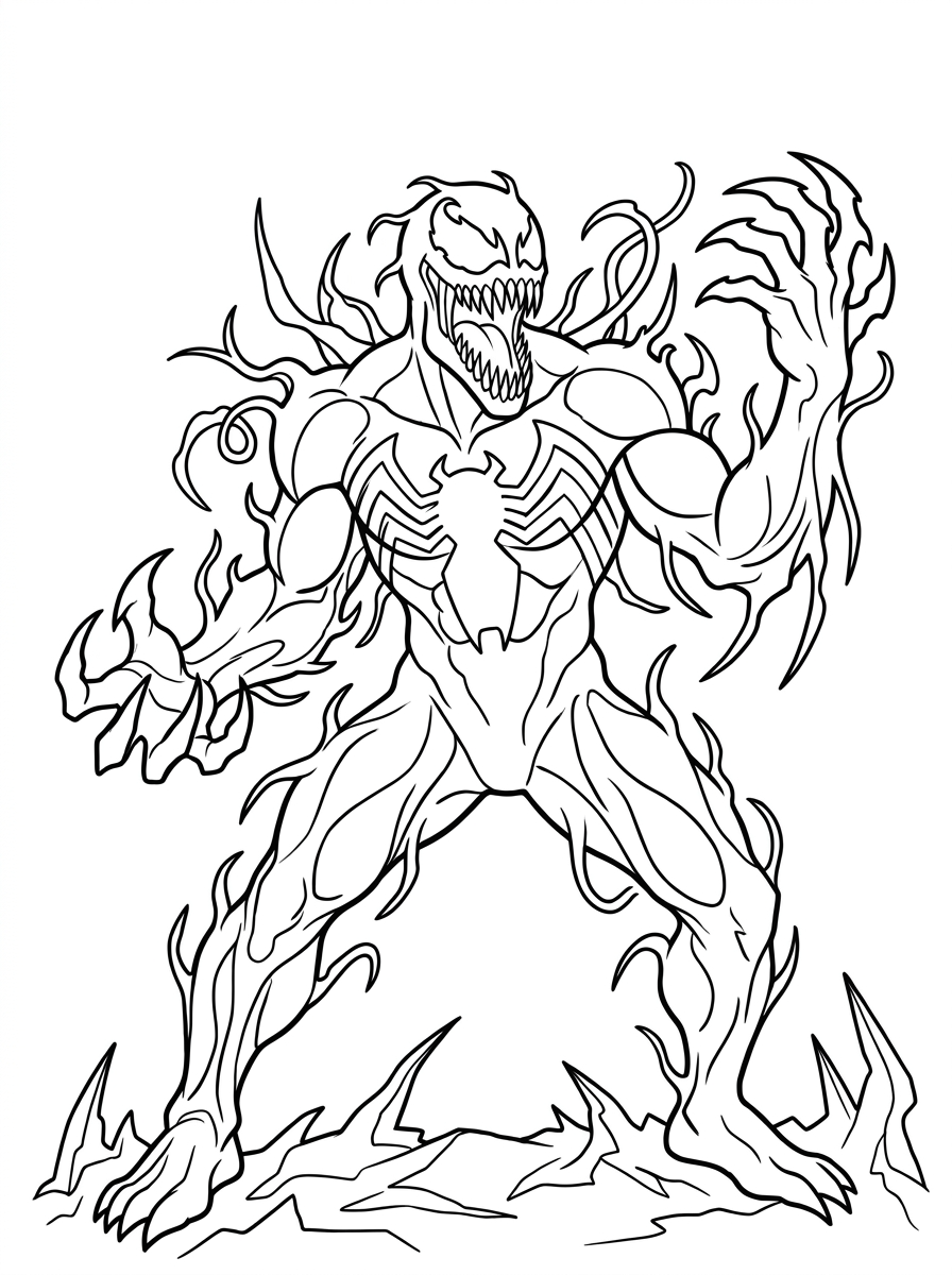 Carnage Coloring Pages 10 fun Carnage coloring pages