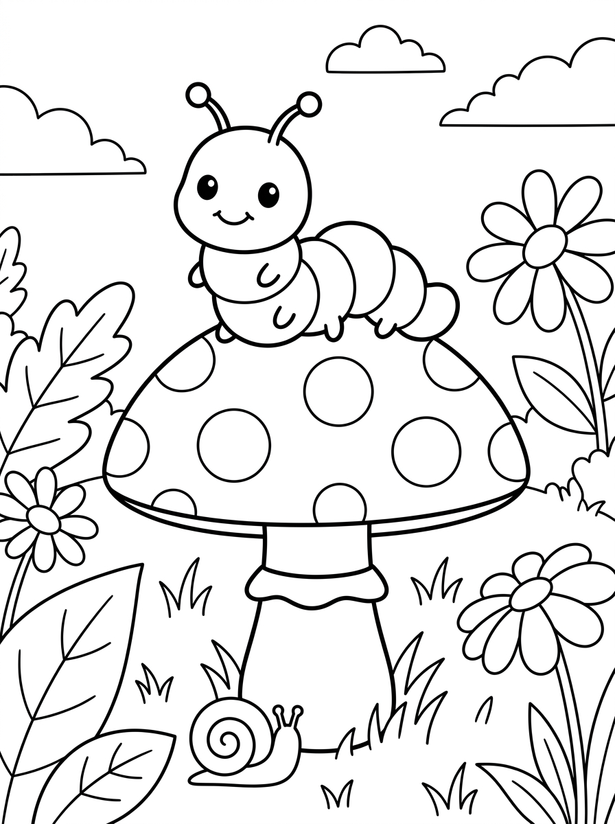 Caterpillar coloring pages printable