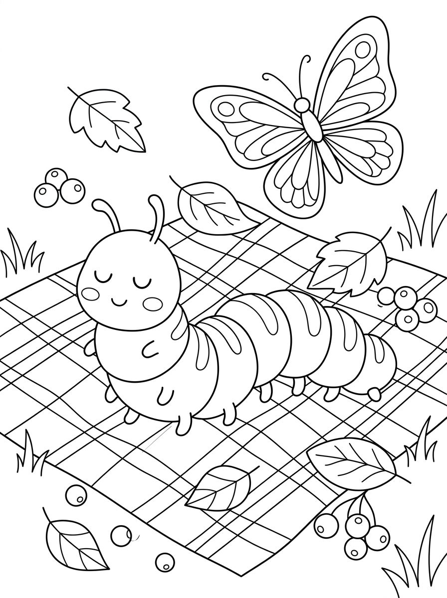 printable Caterpillar coloring pages for adults