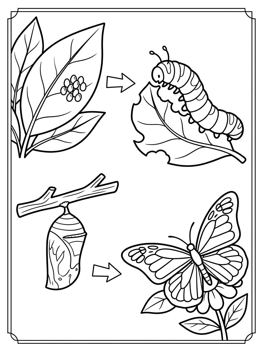 fun Caterpillar coloring pages