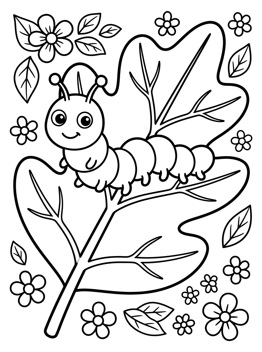 merry Caterpillar coloring pages