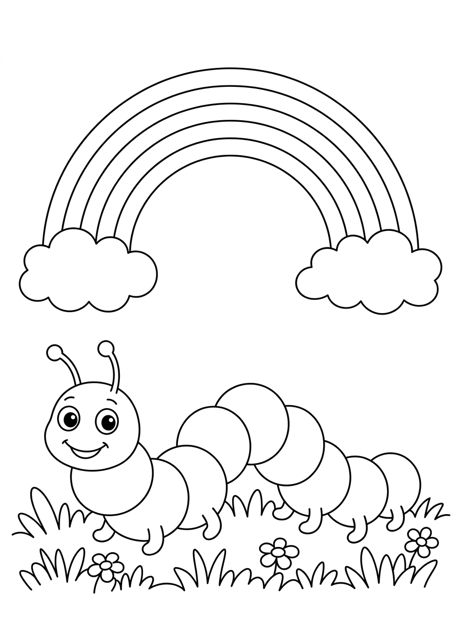Caterpillar coloring pages free printable