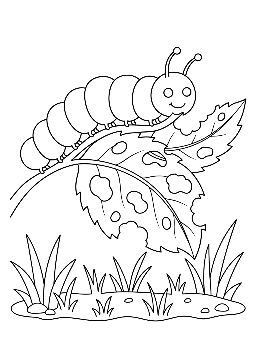 Caterpillar coloring pages free