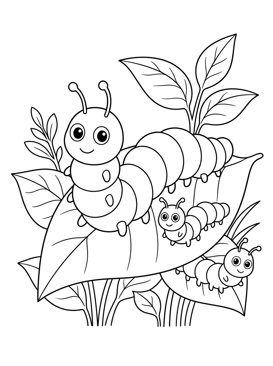 hard Caterpillar coloring pages