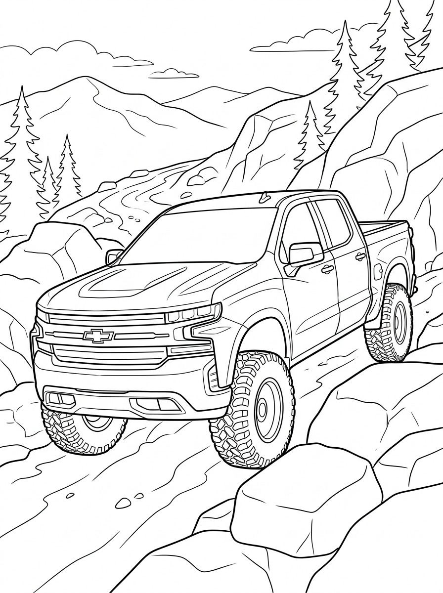 free printable Chevrolet coloring pages for adults 2