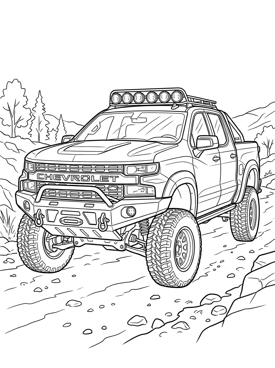 Chevrolet coloring pages for adults