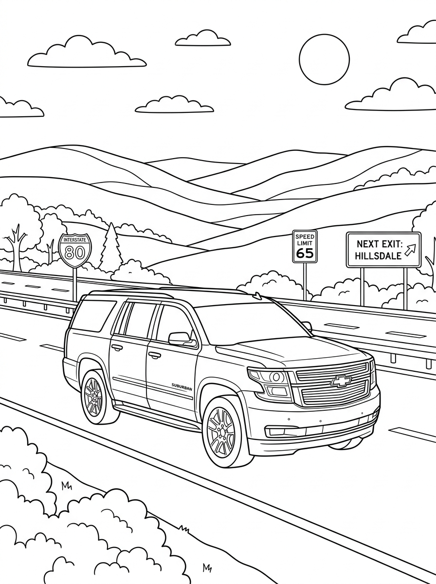 easy Chevrolet coloring pages