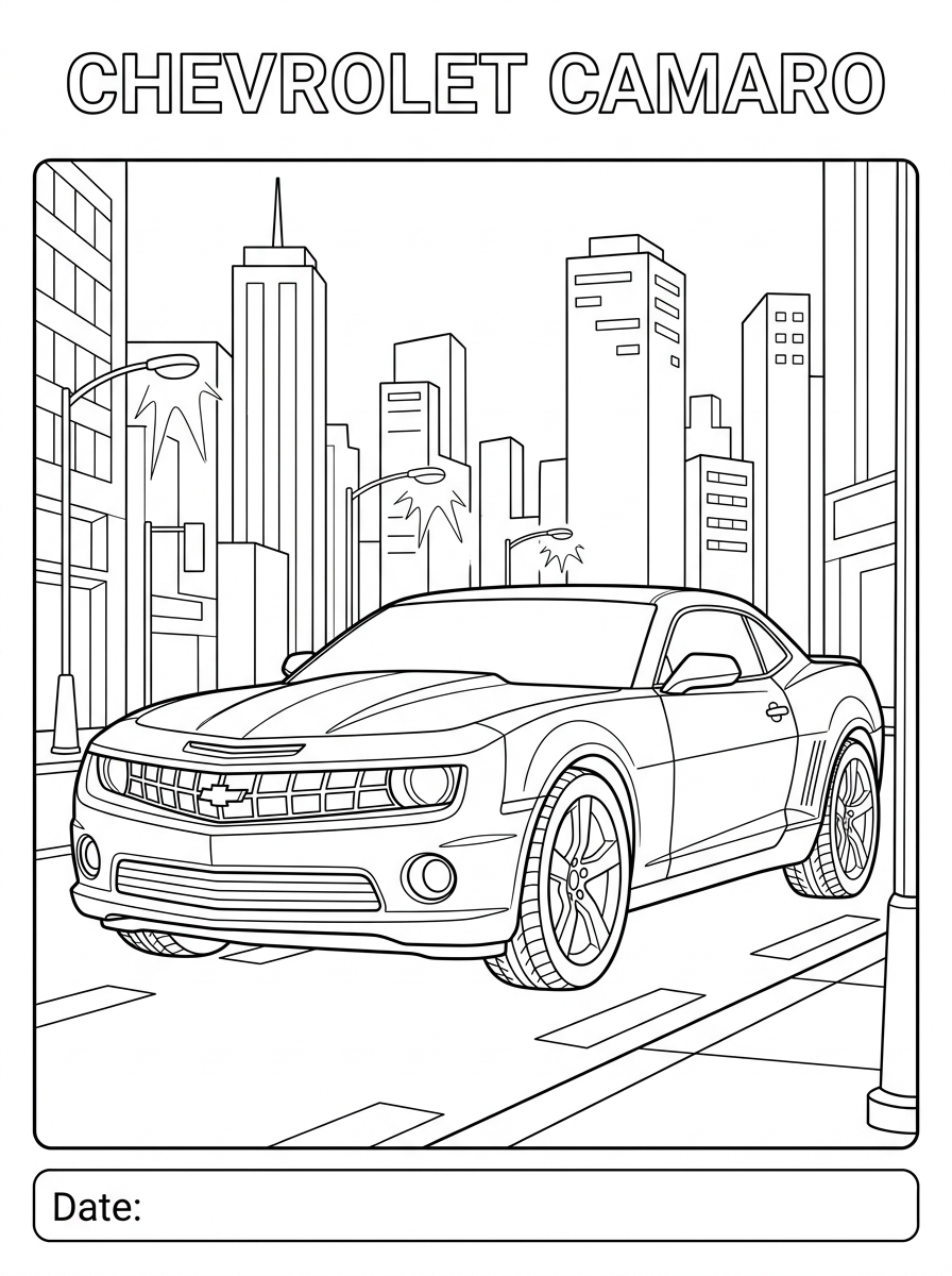 free Chevrolet printable coloring pages